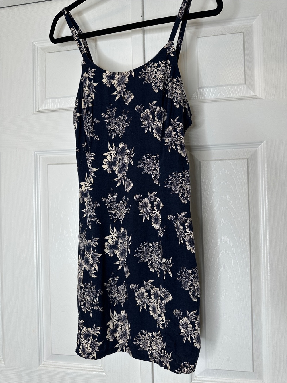 Jamie Brooke Navy Floral Button Side Mini Dress | Cottagecore Sundress|Size M